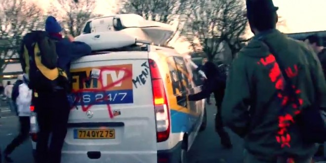 Une camionnette de BFMTV attaquée à Nantes