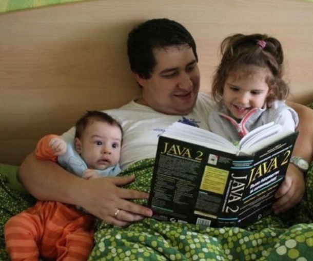 Un papa geek apprend à ses enfants le Java