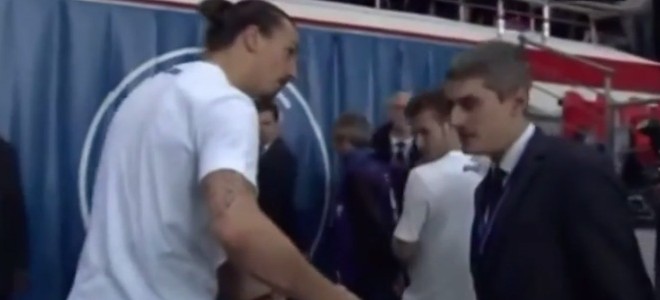 Zlatan Ibrahimovic n’apprécie pas qu’un journaliste bouscule son fils