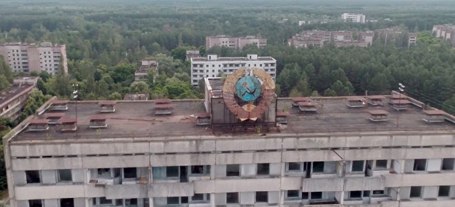 Survol de Tchernobyl par un drone
