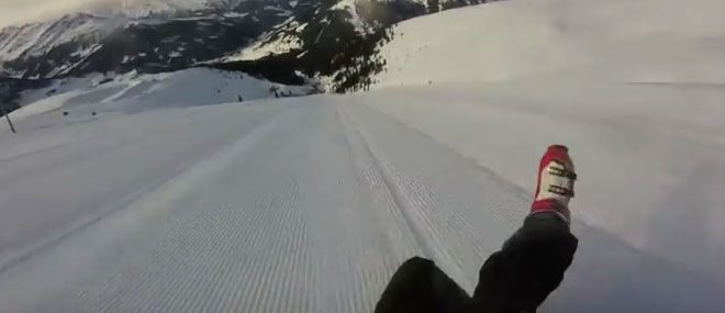 Un skieur dévale 1200 mètres de piste sans ses skis